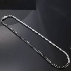 Bijoux pour hommes fabriqués avec des diamants de moissanite en or blanc 14 carats chaîne cubaine avec une belle clarté VVS élégante - Product Image 3