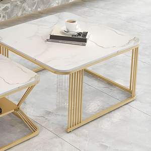 Table basse en métal adaptée à l'intérieur de la maison ou du bureau du hall de l'hôtel avec un style classique moderne - Product Image 1