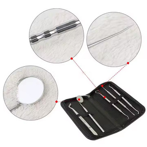 Kit Profesional de Cuidado Dental, Herramientas Manuales de Acero para Higiene Bucal, Incluye Espejo, Raspador de Sarro, Sonda Dental, Juego de Pinzas Quirúrgicas - Product Image 4