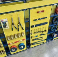 Étagère de présentation en métal à panneaux perforés, robuste, pour outils et matériel, idéale pour les magasins de détail