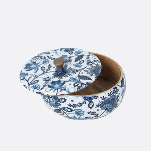 Casserole élégante ronde en bois imprimée en émail pour cuisine moderne Tradebyd - Product Image 2