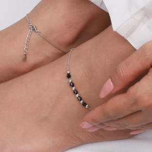 Handmade Silver Beaded Charm <b>Anklet</b> Stylish Foot Jewelry Trendy <b>Anklet</b> Perfect <b>For</b> <b>Women</b> Girls Party Wear Wedding And Occasions - Product Image 4