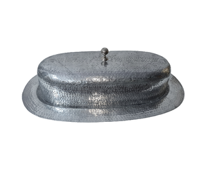 Plato de mantequilla martillado de acero inoxidable con restaurante de la mejor calidad, plato de mantequilla para servir a un precio asequible - Product Image 1