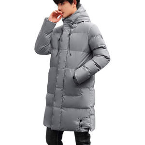 Manteau long matelassé imperméable de haute qualité pour homme, fermeture éclair, nylon, polyester, rembourrage en duvet de canard blanc, coupe-vent, hiver, adulte - Product Image 3