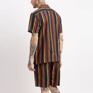 Quantité minimale de commande bas marque matériel écologique solide hommes T-shirt Shorts ensemble respirant léger été vêtements de plein air demi manches imprimé - Product Image 4