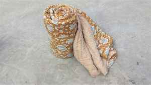 Floral Block Print Cotton Queen <b>Quilt</b> Handmade <b>Bedspread</b> - Product Image 4