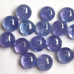 Natural Tanzanite Round 6mm Cabochon - Loose Tanzanite Round Top Quality - Product Image 1