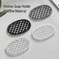 Holle afvoer siliconen zeephouder zeepbak staand badkamerrek waterdicht antislip modern