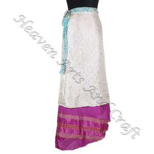 2025กระโปรงผ้าไหมส่าหรีแบบกลับด้านได้ชุดเดรสยาว2ชั้น - Product Image 5