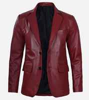 Blouson d'hiver pour homme en cuir de mouton véritable, imperméable, coupe-vent, respirant, chauffant, sans col, style business décontracté, gothique vintage, pour moto