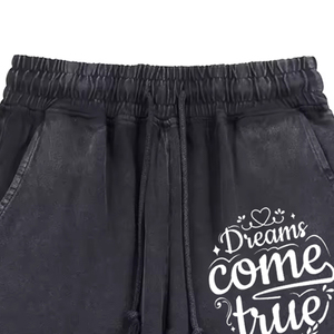 Summer Active Wear Acid Washed Short Black Color With Side Pocket Acid Wash Short With <b>Elastic</b> Waste And Drawstring Closure - Product Image 3