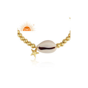 Dernière conception faite à la main 18k plaqué or Cowrie Shell Bracelet pour les femmes Fabricant de bijoux de mode - Product Image 2