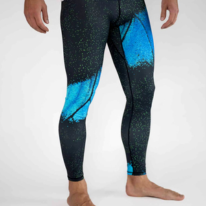 Leggings de compression personnalisés pour hommes, vêtements de sport extensibles, fermeture élastique tendance, entraînement en salle de sport, prix bas, OEM - Product Image 1