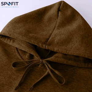 Pulls à capuche pour femmes en tricot délavé à l'acide, poids lourd, 100% coton, polaire, vêtements chauds d'hiver, impression de marque personnalisée, service OEM - Product Image 3