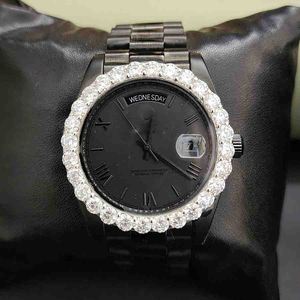 Premium Luxury Diamond Stainless Steel ETA Quartz Movement Unisex Fashion <b>Watch</b> 3BAR Water Resistant 41mm Case - Product Image 6