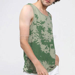 Camiseta Deportiva Sublimada Verde y Blanca para Hombre, Camiseta sin Mangas para Entrenamiento, Chaleco Deportivo Transpirable de Alta Elasticidad - Product Image 5