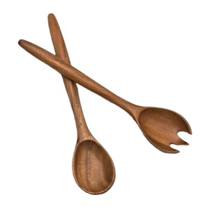 Ensemble cuillère et fourchette à salade en bois d'acacia, nouveau design, fait main, vaisselle, artisanat indien, accessoires de cuisine - Product Image 3