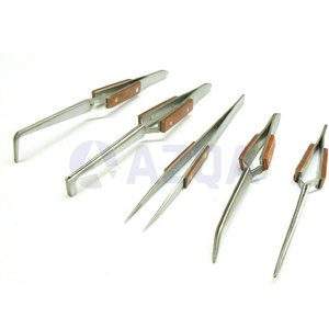 Juego de Pinzas de Precisión con Agarre de Fibra y Bloqueo Cruzado, Resistentes al Calor, para Joyería, Soldadura, Manualidades - Product Image 4