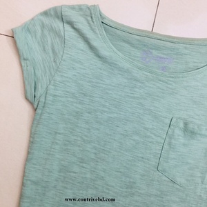 เสื้อยืดคอกลมแขนสั้นสำหรับผู้หญิงเสื้อยืดสีล้วนมีหลายขนาดและไซด์พิเศษ - Product Image 3