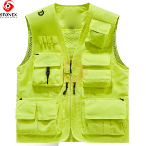 Chaleco de Seguridad Personalizado, Informal, Unisex, Transpirable, de Secado Rápido, 100% Poliéster, de Alta Visibilidad, Impermeable, con Bolsillos Reflectantes - Product Image 1