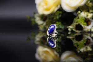 Offre Spéciale 925 argent Sterling naturel Lapis Lazuli pierre précieuse bague à la main concepteur sans nickel lunette réglage unisexe bijoux fête - Product Image 4