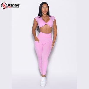 Custom Logo Solid V Shape No Front Seam High Elastic Waist Breathable Four-Way Stretch Quick Dry Yoga Leggings <b>Green</b> Gym Women - Product Image 2