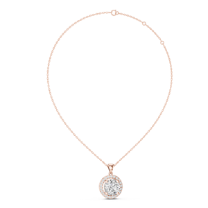 Colgante de Moissanita de Corte Brillante de 3.2ct con Halo, Chapado en Oro Rosa sobre Plata de Ley 925, Forma de Flor, Joyería Moderna, Regalo para Mujer - Product Image 6