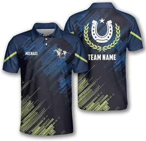 เสื้อโปโลผู้ชายสำหรับขี่ม้าเสื้อแขนสั้นเสื้อขี่ม้าระบายอากาศแห้งเร็วชุดกีฬาสำหรับฝึกซ้อมกลางแจ้งและแข่งขัน - Product Image 1