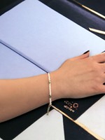 DAFNI BIG PAZAR Böhmisches Perlenarmband mit Naturstein, Edelmetall-Legierung und Mikroeinsatz, Unisex-Geschenk aus Istanbul