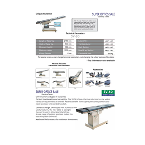 โต๊ะปฏิบัติการไฮดรอลิกไฟฟ้า C-ARM โต๊ะผ่าตัด1ปีคลาส I Super Optics ขาย C-ได้รับการรับรองเห็บ - Product Image 1