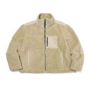 Chaqueta polar personalizada con cuello levantado para hombre, chaquetas polares con cremallera completa en blanco OEM - Product Image 3