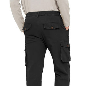Pantalon cargo de haute qualité pour hommes Meilleur design avec poches avant plates Taille moyenne lourde Vêtements de plein air et décontractés Lavé à la lumière - Product Image 6