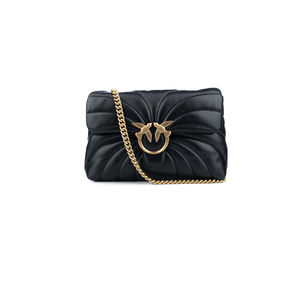 Bolso de Hombro Negro para Mujer, Marca Pinko, con Asa Individual, Estilo Moderno y Decoración de Cadena - Product Image 1
