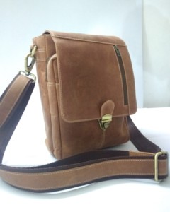 Premium Leather Sling <b>Bag</b> with Adjustable Strap for Travel <b>Work</b> and Daily Use is Available at Wholesale Price - Product Image 1