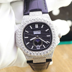 Vente en gros de montres Moissanite glacées | VVS Skeleton Luxury Presidential Design Iced Out Watch - Product Image 4