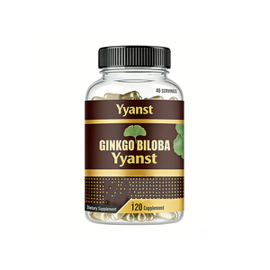 Capsules d'extrait de feuille de Ginkgo Biloba biologique de haute qualité, marque privée, pour la concentration, la circulation, la mémoire et le soutien cérébral - Product Image 1