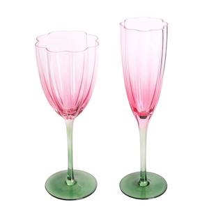 Verres à vin en cristal de qualité supérieure, aspect floral, design moderne et luxueux, options personnalisables, attrait intemporel, fantastique - Product Image 1