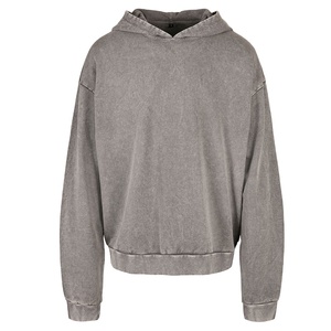 High Quality 100% Cotton Acid Wash Hoodie Custom Made Breathable Fleece OEM Supply Winter Letter Pattern Printed Embroidered - Product Image 2