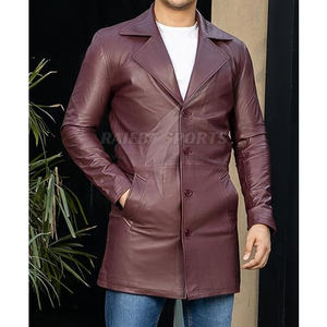 Abrigo de Punto con Cuello Mao de Cuero Genuino Personalizado para Hombre al Mejor Precio al por Mayor - Alta Calidad, Secado Rápido, Transpirable y Personalizable - Product Image 4