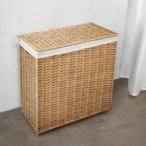 Eco-friendly Natural <b>Rattan</b> <b>Storage</b> Laundry <b>Basket</b> Handwoven in Vietnam with Colorful Lid for Home Organization and Laundry - Product Image 2