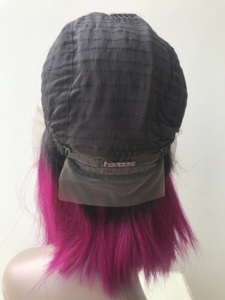 Cheveux humains brésiliens de qualité 10A, lisses, doux, brillants, soyeux, cuticules alignées, naturellement raides, couleur 1B violet, avec dentelle HD, vente en gros - Product Image 6