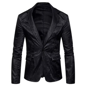 Toute la saison Style Casual Slim Fit Suit Jacket style unisexe Blazers Hommes Manteau Tissu imprimé vecteur longueur régulière Manteau Hommes Blazer - Product Image 3