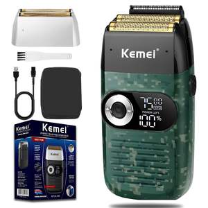 Afeitadora Eléctrica Recargable para Hombre con Triple Cuchilla Rotatoria, Inalámbrica, Resistente al Agua IPX7, Estuche de Viaje en Alemán - Product Image 6