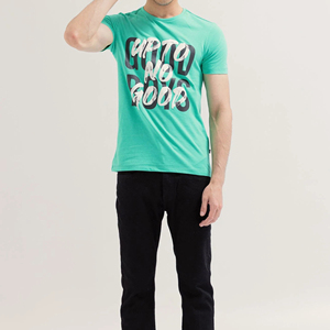 เสื้อยืดพิมพ์ลายแบบสวมหัวผ้าคอตตอนใยไผ่น้ำหนักมากเสื้อสวมหัวออกแบบได้ตามต้องการความยาว - Product Image 1
