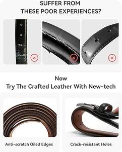 Nouveau design en gros 2025 ceinture en jean décontracté pour hommes Logo personnalisé haute qualité boucle ardillon OEM hommes ceintures habillées formelles - Product Image 5