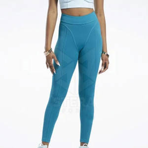 High Quality Custom Casual Women's Mid Waist Fitness Yoga Leggings Solid <b>Pattern</b> Breathable <b>Tight</b> Pants with Logo - Product Image 1