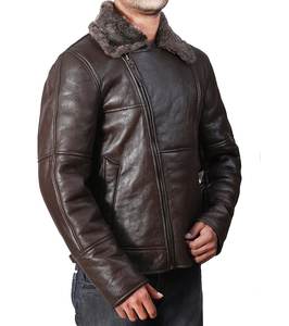 แจ็คเก็ตหนังแท้สำหรับผู้ชาย สไตล์ลำลอง ระบายอากาศได้ดี รุ่นใหม่ล่าสุด สำหรับฤดูใบไม้ร่วงและฤดูหนาว  พร้อมซิปปิดแบบเรียบง่าย ทันสมัย - Product Image 4