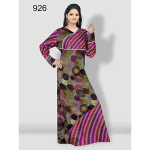 Hecha a mano India costura artesanal mujeres largo Maxi algodón Jalabiya Kaftan vestido mejor fabricación mano bloque algodón puro