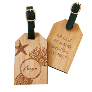 Etiqueta de equipaje de madera para viaje, etiqueta con nombre para equipaje, Maleta, etiquetas de equipaje para avión, bolsa de viaje - Product Image 6