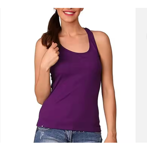 เสื้อกล้ามสตรีจากบังคลาเทศระบายอากาศได้ดีสไตล์ลำลองผ้าถักมีโลโก้ด้านหน้า - Product Image 1